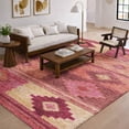 thumbnail image 1 of Addison Rugs Dream Shag Premium Machine Washable Transitional Aztec Pink Rectangle Rug, 5' x 7'6", 1 of 8