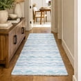 thumbnail image 1 of Addison Rugs Dream Shag Premium Machine Washable Transitional Ribbons Blue Runner Rug, 2'3" x 7'6", 1 of 8