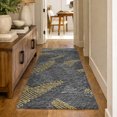 thumbnail image 1 of Addison Rugs Dream Shag Premium Machine Washable Transitional Tropical, Leaves, Botanical Gray Runner Rug, 2'3" x 7'6", 1 of 8