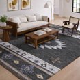 thumbnail image 1 of Addison Rugs Dream Shag Premium Machine Washable Transitional Aztec Midnight Rectangle Rug, 9' x 12', 1 of 8
