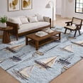 thumbnail image 1 of Addison Rugs Dream Shag Premium Machine Washable Transitional Sailboat Sky Rectangle Rug, 3' x 5', 1 of 8