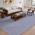 thumbnail image 1 of Addison Rugs Dream Shag Premium Machine Washable Transitional Houndstooth Navy Rectangle Rug, 8' x 10', 1 of 8