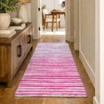 thumbnail image 1 of Addison Rugs Dream Shag Premium Machine Washable Transitional Stripes Pink Runner Rug, 2'3" x 7'6", 1 of 8