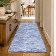 thumbnail image 1 of Addison Rugs Dream Shag Premium Machine Washable Transitional Shells Blue Runner Rug, 2'3" x 7'6", 1 of 8