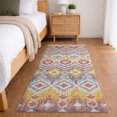 thumbnail image 1 of Addison Rugs Dream Shag Premium Machine Washable Transitional Tribal, Boho Purple Runner Rug, 2'3" x 7'6", 1 of 8