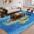 thumbnail image 1 of Addison Rugs Dream Shag Premium Machine Washable Transitional Turtle Ocean Rectangle Rug, 5' x 7'6", 1 of 8