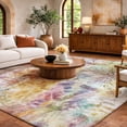 thumbnail image 1 of Addison Rugs Dream Shag Premium Machine Washable Transitional Palms Multi Rectangle Rug, 5' x 7'6", 1 of 8