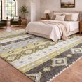 thumbnail image 1 of Addison Rugs Dream Shag Premium Machine Washable Transitional Tribal, Diamond Gilded Rectangle Rug, 8' x 10', 1 of 8