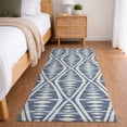 thumbnail image 1 of Addison Rugs Dream Shag Premium Machine Washable Transitional Tribal, Boho Blue Runner Rug, 2'3" x 7'6", 1 of 8