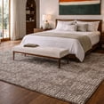 thumbnail image 1 of Addison Rugs Dream Shag Premium Machine Washable Transitional Squares Brown Rectangle Rug, 5' x 7'6", 1 of 8
