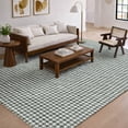 thumbnail image 1 of Addison Rugs Dream Shag Premium Machine Washable Transitional Houndstooth Green Rectangle Rug, 5' x 7'6", 1 of 8