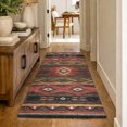 thumbnail image 1 of Addison Rugs Dream Shag Premium Machine Washable Transitional Aztec Brown Runner Rug, 2'3" x 7'6", 1 of 8