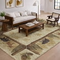 thumbnail image 1 of Addison Rugs Dream Shag Premium Machine Washable Transitional Pinecones Khaki Rectangle Rug, 8' x 10', 1 of 8