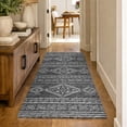thumbnail image 1 of Addison Rugs Dream Shag Premium Machine Washable Transitional Tribal, Diamond Gray Runner Rug, 2'3" x 7'6", 1 of 8