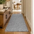 thumbnail image 1 of Addison Rugs Dream Shag Premium Machine Washable Transitional Houndstooth Black Runner Rug, 2'3" x 7'6", 1 of 8