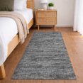 thumbnail image 1 of Addison Rugs Dream Shag Premium Machine Washable Transitional Horizontal Bars Gray Runner Rug, 2'3" x 7'6", 1 of 8