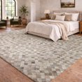 thumbnail image 1 of Addison Rugs Dream Shag Premium Machine Washable Transitional Small Diamonds Gray Rectangle Rug, 3' x 5', 1 of 8