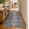 thumbnail image 1 of Addison Rugs Dream Shag Premium Machine Washable Transitional Open Field, Ornate Gray Runner Rug, 2'3" x 7'6", 1 of 8