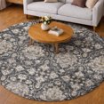 thumbnail image 1 of Addison Rugs Dream Shag Premium Machine Washable Traditional Ornate Shadow Round Rug, 8' x 8', 1 of 8