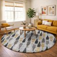 thumbnail image 1 of Addison Rugs Dream Shag Premium Machine Washable Transitional Wine Bottles Gray Round Rug, 8' x 8', 1 of 8