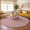 thumbnail image 1 of Addison Rugs Dream Shag Premium Machine Washable Transitional Houndstooth Red Round Rug, 8' x 8', 1 of 8