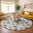 thumbnail image 1 of Addison Rugs Dream Shag Premium Machine Washable Transitional Turtles Sand Round Rug, 8' x 8', 1 of 8