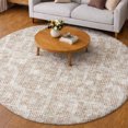 thumbnail image 1 of Addison Rugs Dream Shag Premium Machine Washable Transitional Squares Spice Round Rug, 8' x 8', 1 of 8