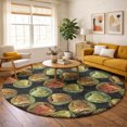 thumbnail image 1 of Addison Rugs Dream Shag Premium Machine Washable Transitional Apples Midnight Round Rug, 8' x 8', 1 of 8