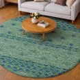 thumbnail image 1 of Addison Rugs Dream Shag Premium Machine Washable Transitional Cultural, Diamond Green Round Rug, 8' x 8', 1 of 8