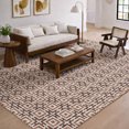 thumbnail image 1 of Addison Rugs Dream Shag Premium Machine Washable Transitional Modern Squares Paprika Rectangle Rug, 5' x 7'6", 1 of 8