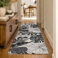thumbnail image 1 of Addison Rugs Dream Shag Premium Machine Washable Transitional Large Leaves Midnight Runner Rug, 2'3" x 7'6", 1 of 8