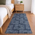 thumbnail image 1 of Addison Rugs Dream Shag Premium Machine Washable Transitional Squares Blue Runner Rug, 2'3" x 7'6", 1 of 8