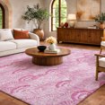 thumbnail image 1 of Addison Rugs Dream Shag Premium Machine Washable Transitional Shells Pink Rectangle Rug, 5' x 7'6", 1 of 8