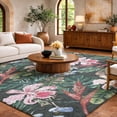 thumbnail image 1 of Addison Rugs Dream Shag Premium Machine Washable Transitional Floral & Leaves Midnight Rectangle Rug, 5' x 7'6", 1 of 8