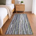 thumbnail image 1 of Addison Rugs Dream Shag Premium Machine Washable Transitional Textured Stripes Plum Runner Rug, 2'3" x 7'6", 1 of 8