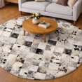 thumbnail image 1 of Addison Rugs Dream Shag Premium Machine Washable Transitional Boxes Granite Round Rug, 8' x 8', 1 of 8