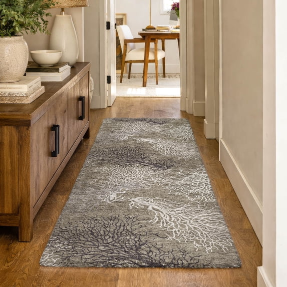 Addison Rugs Dream Shag Premium Machine Washable Transitional Coral Latte Runner Rug, 2'3" x 7'6"