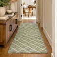 thumbnail image 1 of Addison Rugs Dream Shag Premium Machine Washable Transitional Lattice Aloe Runner Rug, 2'3" x 7'6", 1 of 8