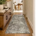 thumbnail image 1 of Addison Rugs Dream Shag Premium Machine Washable Transitional Medallion Brown Runner Rug, 2'3" x 7'6", 1 of 8