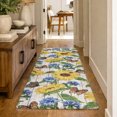 thumbnail image 1 of Addison Rugs Dream Shag Premium Machine Washable Transitional Sunflowers/butterflies Yellow Runner Rug, 2'3" x 7'6", 1 of 8