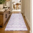 thumbnail image 1 of Addison Rugs Dream Shag Premium Machine Washable Transitional Ribbons Purple Runner Rug, 2'3" x 7'6", 1 of 8