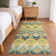 thumbnail image 1 of Addison Rugs Dream Shag Premium Machine Washable Transitional Tribal, Boho Yellow Runner Rug, 2'3" x 7'6", 1 of 8