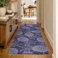 thumbnail image 1 of Addison Rugs Dream Shag Premium Machine Washable Transitional Pineapples Blue Runner Rug, 2'3" x 7'6", 1 of 8