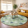 thumbnail image 1 of Addison Rugs Dream Shag Premium Machine Washable Transitional Turtles Green Round Rug, 8' x 8', 1 of 8