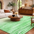 thumbnail image 1 of Addison Rugs Dream Shag Premium Machine Washable Transitional Stripes Green Rectangle Rug, 8' x 10', 1 of 8