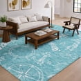 thumbnail image 1 of Addison Rugs Dream Shag Premium Machine Washable Transitional Nautical Ocean Rectangle Rug, 5' x 7'6", 1 of 8