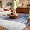 thumbnail image 1 of Addison Rugs Dream Shag Premium Machine Washable Transitional Snow Scene Blue Rectangle Rug, 9' x 12', 1 of 8