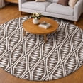 thumbnail image 1 of Addison Rugs Dream Shag Premium Machine Washable Transitional Tribal, Boho Brown Round Rug, 8' x 8', 1 of 8