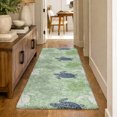 thumbnail image 1 of Addison Rugs Dream Shag Premium Machine Washable Transitional Turtles Green Runner Rug, 2'3" x 7'6", 1 of 8