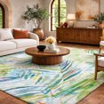 thumbnail image 1 of Addison Rugs Dream Shag Premium Machine Washable Transitional Leaves Multi Rectangle Rug, 9' x 12', 1 of 8